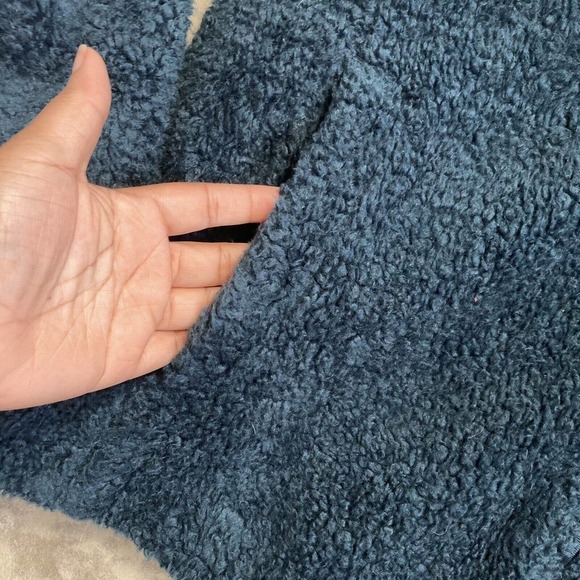 Pendleton Fuzzy Sherpa Fuzzy Zip Jacket Long Sleeve Dark Blue Women's Size Large - Picture 5 of 12